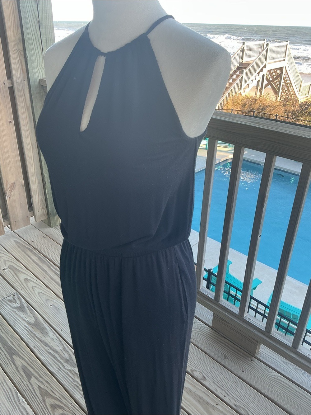 Soma Halter Jumpsuit with Keyhole Neck - Picture 7 of 11